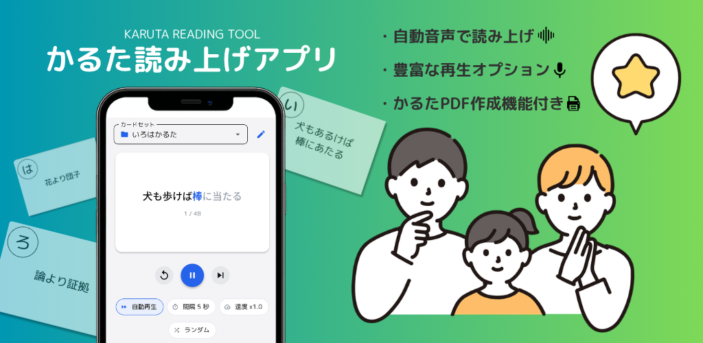 かるた読み上げアプリ